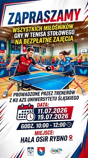 BEZPŁATNE ZAJĘCIA TENISA STOŁOWEGO!