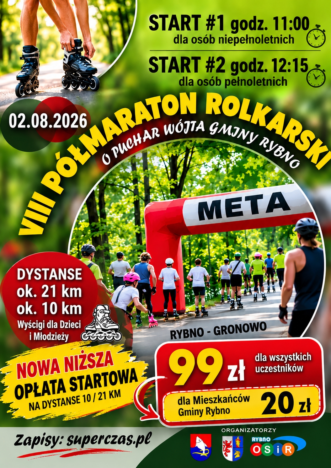 VIII PÓŁMARATON ROLKARSKI – NOWA NIŻSZA OPŁATA STARTOWA